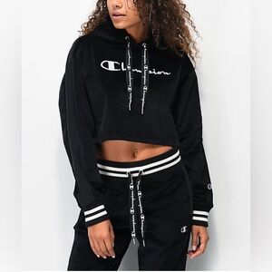 Champion Black Hoodie and Joggers Set